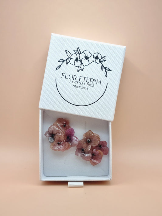 La magia de las flores de hortensia en tonos tierra